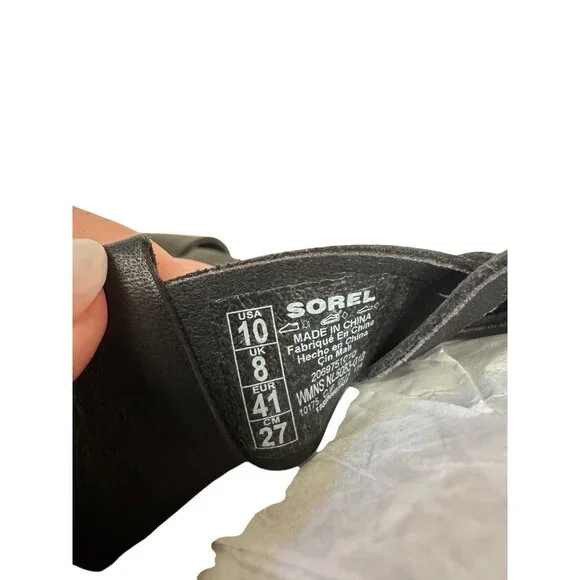 Sorel Dayspring Slingback Black Sandal Size 10 EU 41 Chunky NWOB - Picture 6 of 16